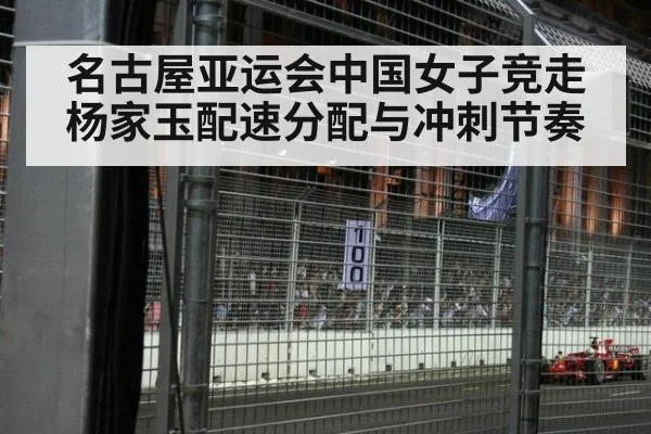 名古屋亚运会中国女子竞走 杨家玉配速分配与冲刺节奏
